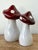 Ceramic Vintage Boho Glazed Ceramic Mushrooms - Set of 2 For Sale - Image 7 of 12