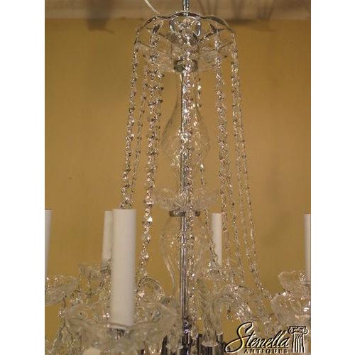 Glass Stunning Traditional 12 Arm 2 Tiered Crystal Prism Chandelier For Sale - Image 7 of 9