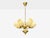 1950s Itsu, Finnish Modern, Snowflake Chandelier, Brass, Glass, Finland For Sale - Image 4 of 14