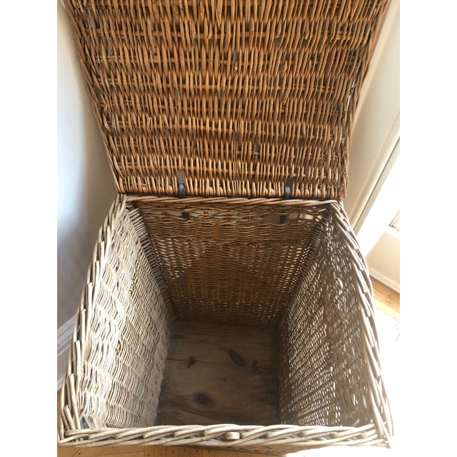 Large Antique Wicker Storage Hamper Chairish