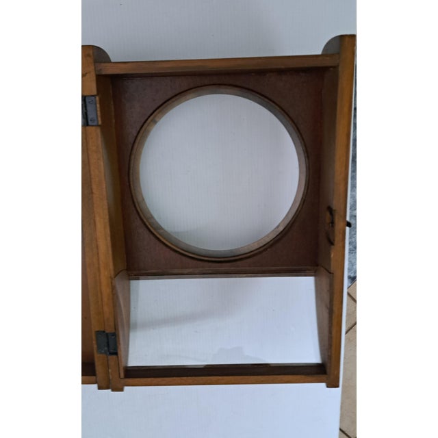 Vintage Teak Mechanical Pendulum Wall Clock Mid‑Century Modern Ejs Dial For Sale - Image 9 of 14
