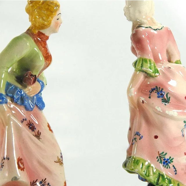 Ceramic Vintage Italian Figurines from Capodimonte, 1950s. Set of 2, Set of 2 For Sale - Image 7 of 11