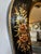 Chinoiserie Large Ebonized Hand Painted & Gilded Chinoiserie Wall Mirror For Sale - Image 3 of 13
