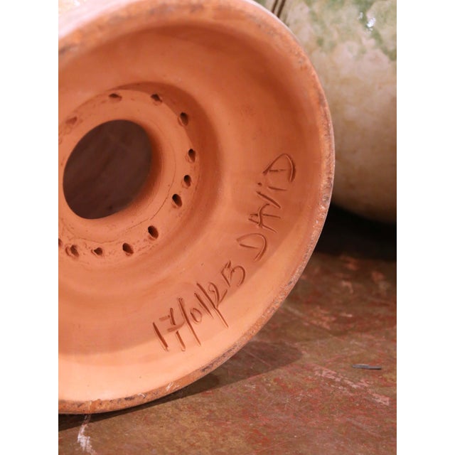 Pair of French Antiqued Anduze Terracotta Garden Vases From Terre Figuière For Sale - Image 13 of 14
