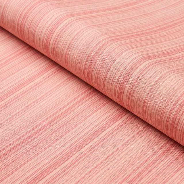 Schumacher X Mark D. Sikes Gracie Solid Strie Fabric In Faded Red For Sale