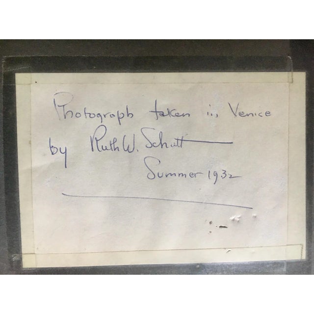 1932 Framed Venice Photograph For Sale In Baltimore - Image 6 of 7