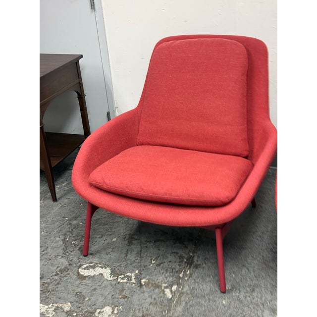 Textile Blu Dot Field Craig Red Lounge Chairs, Pair For Sale - Image 7 of 12