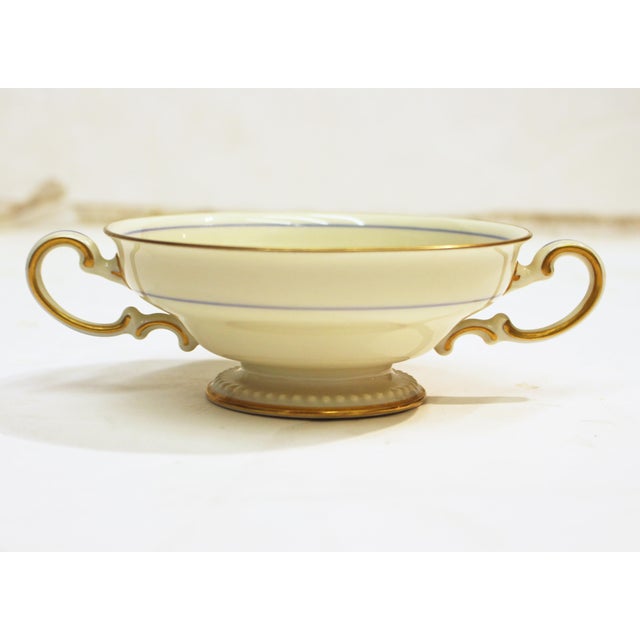 Ceramic 1930s Rosenthal German Cream Soup Bowls and Saucers- Set of 8 For Sale - Image 7 of 10