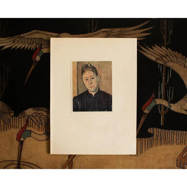 1940s After Paul Cezanne "Portrait of Madame Cezanne", First Edition Small Swiss Lithograph For Sale In Dallas - Image 6 of 9