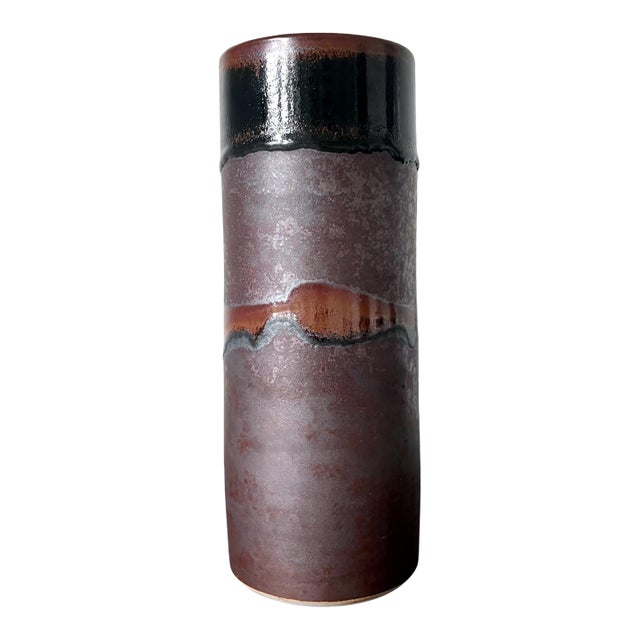 Early Ceramic Vase with Unique Glaze by Brother Thomas Bezanson For Sale