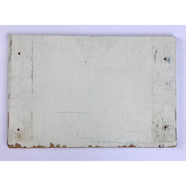 Vintage Blue & White No One Permitted on Jetty Sign For Sale - Image 4 of 4