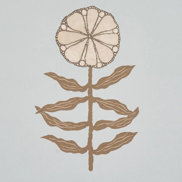 Contemporary Schumacher x Marian McEvoy Pretty Petals Wallpaper In Sky For Sale - Image 3 of 4