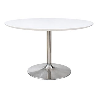 Mid-Century Tulip Style Chrome Dining Table, 1960s For Sale
