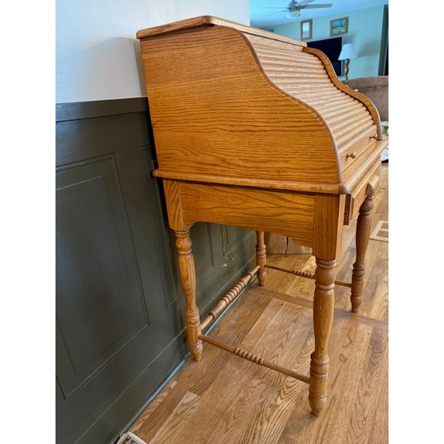 Late 20th Century Rolltop Secretary Desk For Sale - Image 11 of 11