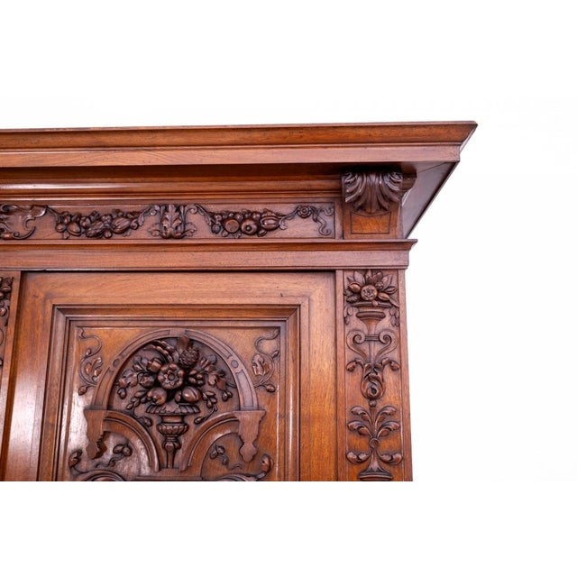 Antique Frernch Carved Cabinet, 1870 For Sale - Image 10 of 18