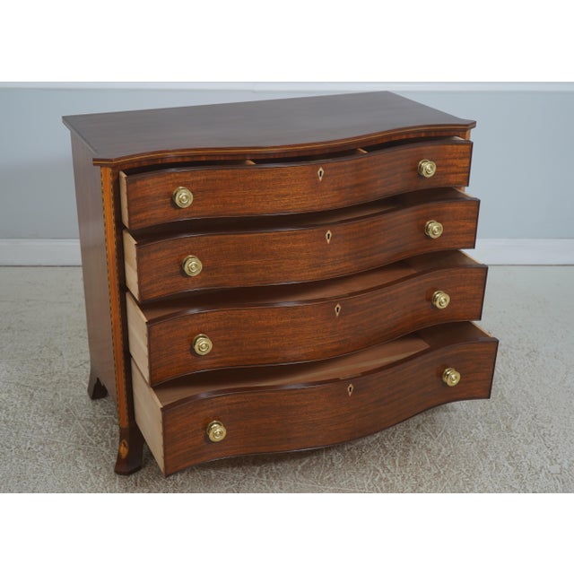 Traditional Baker Colonial Williamsburg #8805 Inlaid Mahogany Chest ~ Rare For Sale - Image 3 of 18