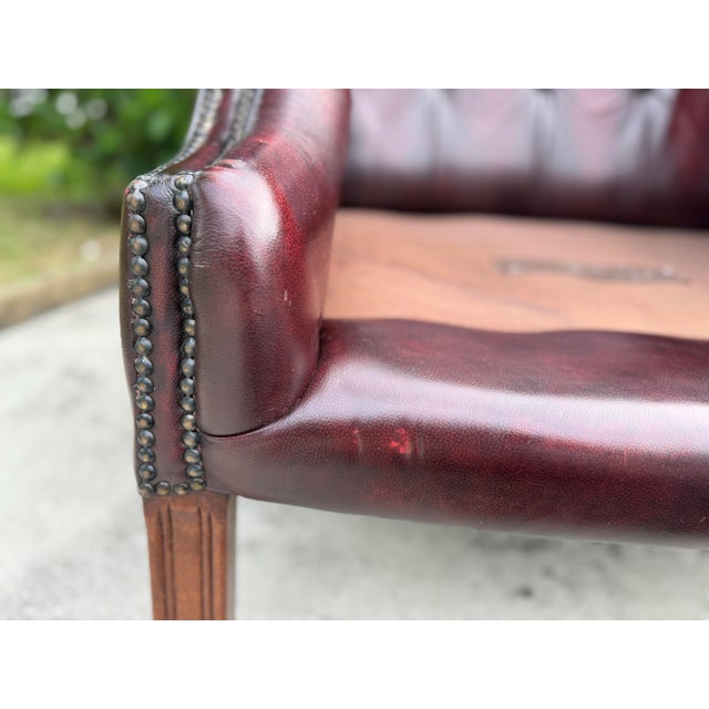 Vintage Chesterfield Club Chairs in Oxblood Leather For Sale - Image 12 of 18