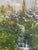 Wood Vintage Impressionist Spring Landscape Painting With Stream in Gilt Toned Frame - Signed For Sale - Image 7 of 10