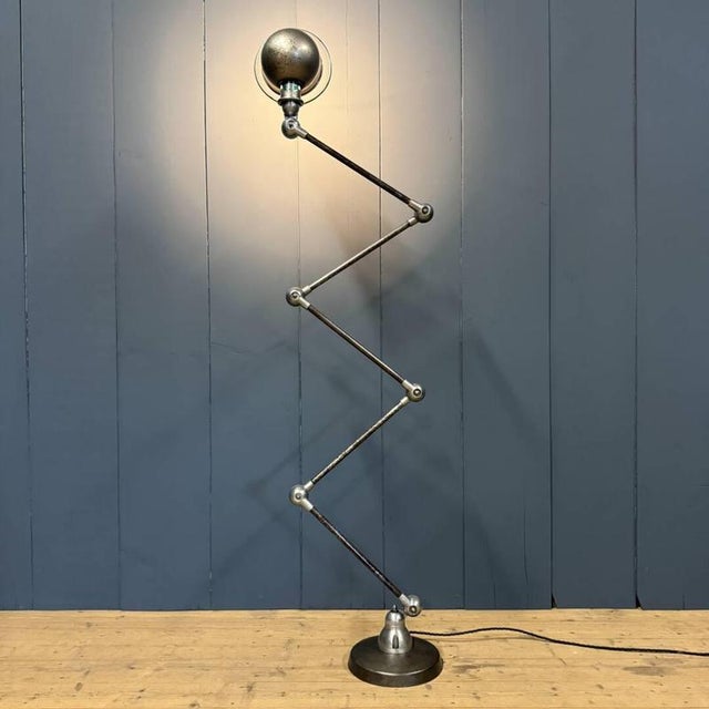 1950s Vintage Five-Arm Floor Lamp with Green Brand Plate from Jieldé, 1950s For Sale - Image 5 of 18