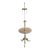 Mid Century Stiffel Tri-Leg Brass & Glass Table Floor Lamp Vintage For Sale