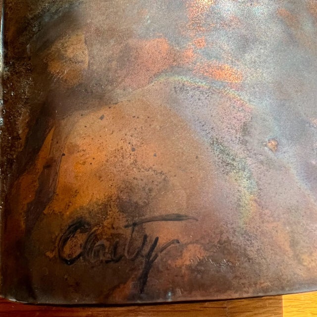 Vintage Brutalist Hand Forged Double Vase For Sale - Image 4 of 11