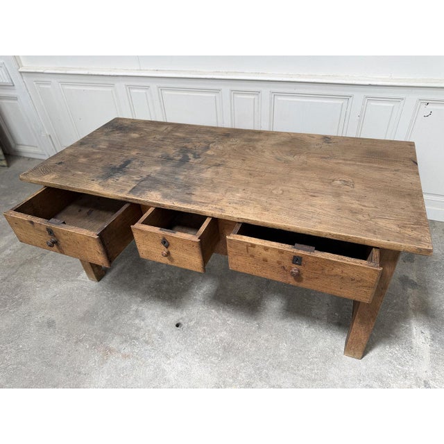 Tan Antique Workshop Workbench, 1900s For Sale - Image 8 of 11