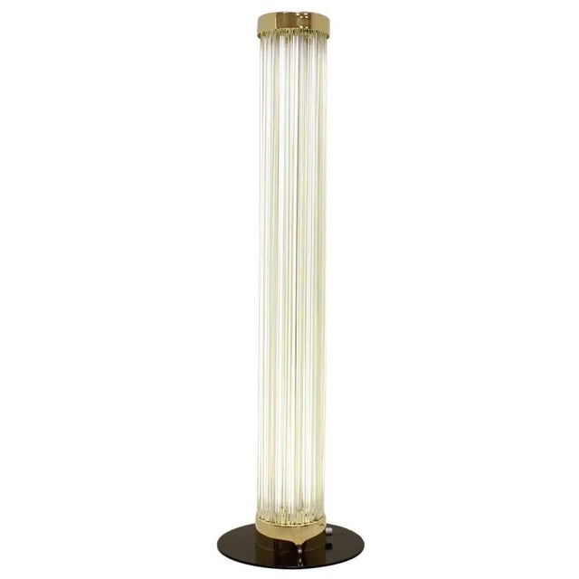 Modern Brass & Art Glass Floor Lamp from Preciosa Kamenický Šenov, 1970s For Sale - Image 14 of 14