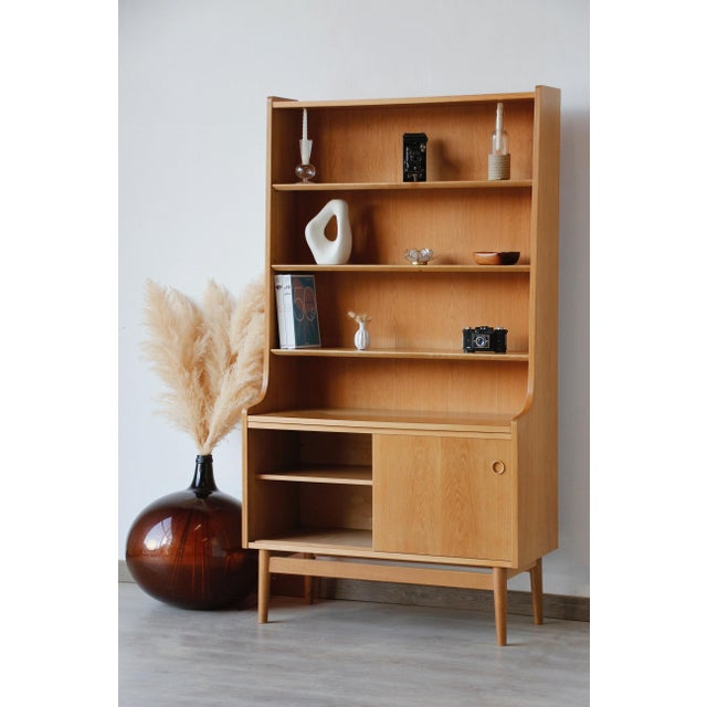 Vintage Scandinavian Oak Bookcase, 1960s For Sale - Image 4 of 18