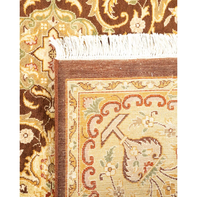 2000 - 2009 Mogul Hand-Knotted Area Rug - Brown, 8' 1" x 10' 4" For Sale - Image 5 of 8