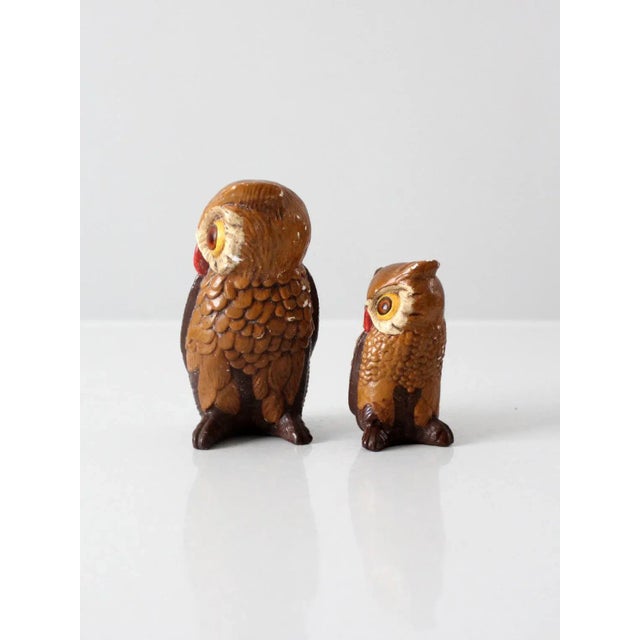 Mid 20th Century Vintage Owls Pair For Sale - Image 5 of 11