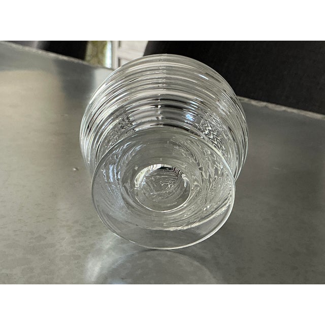 Glass Vintage Art Deco Glass "Beehive" Bud Vase – 2-Piece Set For Sale - Image 7 of 17