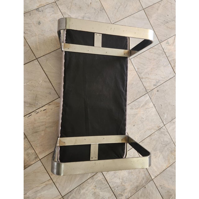 1970s Style of Tri-Mark Milo Baughman Modern Design Chrome Bench For Sale In San Diego - Image 6 of 13