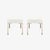 Montage Astor Brass Ottomans in Snow Ultrasuede by Montage, Pair For Sale - Image 4 of 6