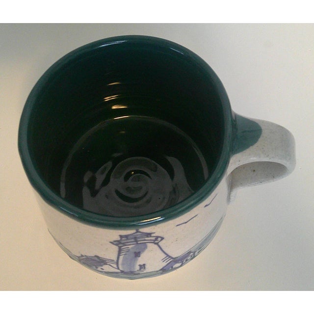 Great Bay Pottery N Hampton, Nh Lighthouse Mug Hand Made Stoneware Model 2808 For Sale - Image 4 of 9