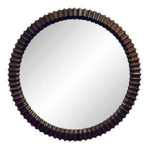 Jonathan Charles Modern Brass Gatsby Cosmo Wall Mirror