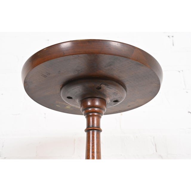 Wood Imperial Furniture Chippendale Carved Mahogany Pedestal Plant Stands, Pair For Sale - Image 7 of 12