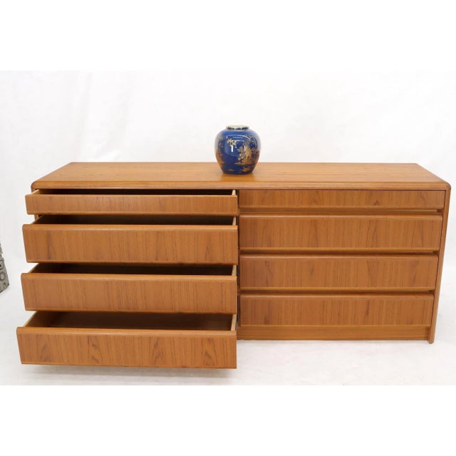 Danish Teak Mid-Century Modern 8 Drawers Dresser For Sale - Image 11 of 13