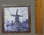 Vintage Danish Delft Blue & White Windmill Framed Wall Hanging Tile For Sale - Image 6 of 7