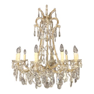 1920s Maria Theresa Baroque Crystal Chandelier For Sale