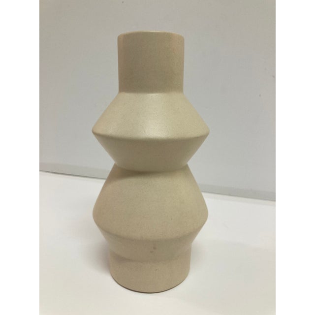 Modern Form Matte Glaze Natural Vase For Sale - Image 10 of 10
