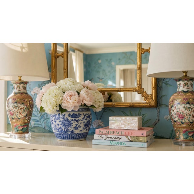 2020s Canton Porcelain Vase Table Lamp, Imari Style Painted Famille Rose For Sale - Image 5 of 7
