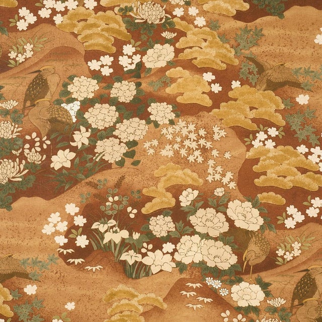 2020s Schumacher Golden Hills Fabric In Burgundy For Sale - Image 5 of 5