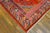 Early 20th Century 1920s Red Rust Rustic Pomegranate Antique Central Asian Khotan Rug 5'2" X 8'3" Knotted Wool Carpet For Sale - Image 5 of 5