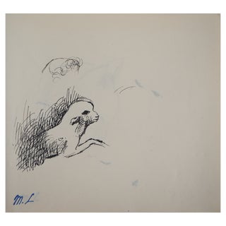 Marie Laurencin, Lamb, Original Ink Drawing For Sale