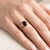 Contemporary Natural Garnet Promise Ring – 18k Gold Plated Split Shank Birthstone Ring Us 7 For Sale - Image 3 of 5