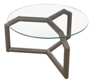 Quantas Low Table with Glass Top by Fabian Pellegrinet Conte