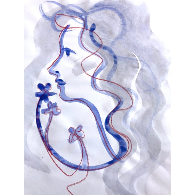 A completely unique and original artwork on paper. COA included. Unframed. Please contact Chairish regarding combined...