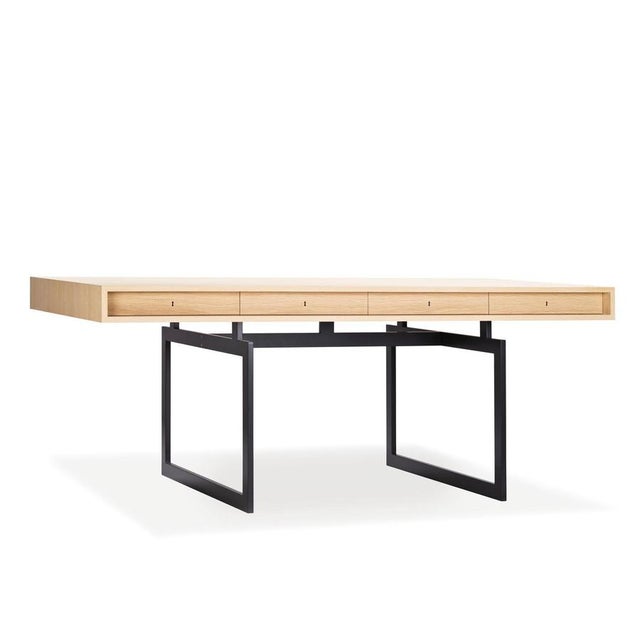 Dark Grey and White Stained Oak Office Desk by Bodil Kjaer for Karakter For Sale - Image 6 of 13