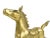 Mid-Century Solid Gold Brass Horse Figurine For Sale - Image 6 of 7