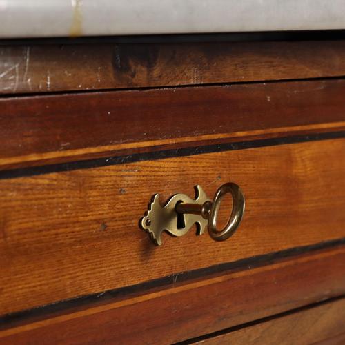 Wood Antique Chest of Drawers in Mahogany and Ebony, Italy, 20th Century For Sale - Image 7 of 13